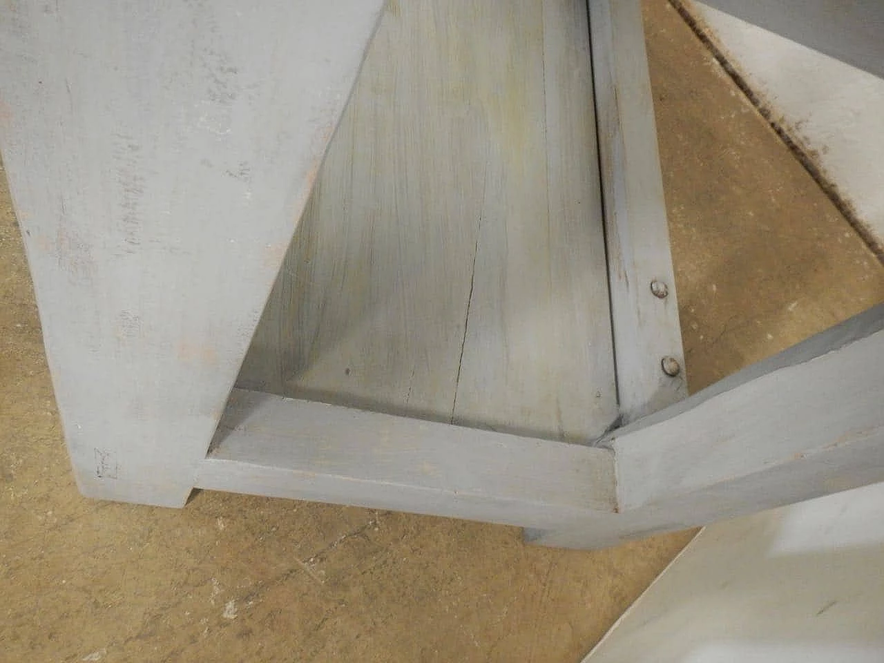 Painted wooden counter with metal top, 1960s 1465914