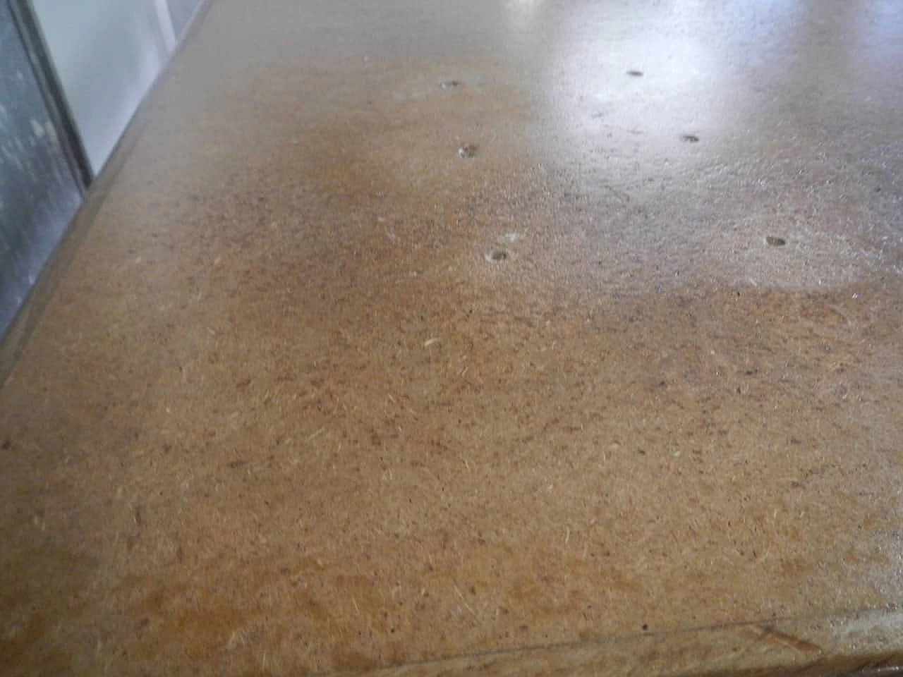 Spruce wood industrial table stained white, 1960s 1465937