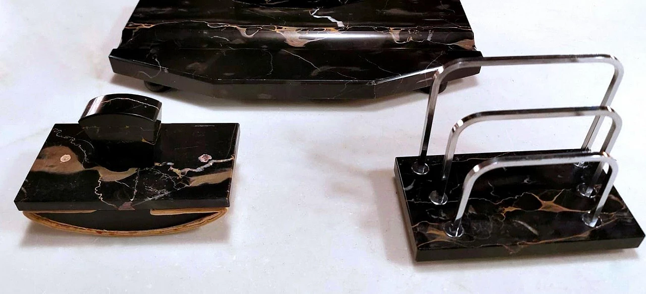 Portoro marble desk organizer set, 1930s 1466031