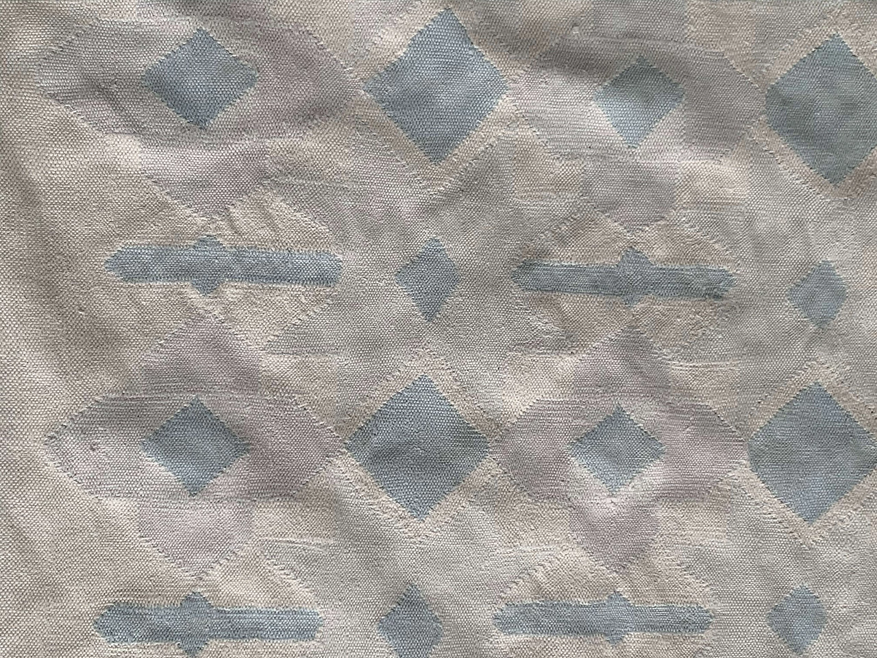 Rectangular cotton rug with fringes, 1980s 1466142
