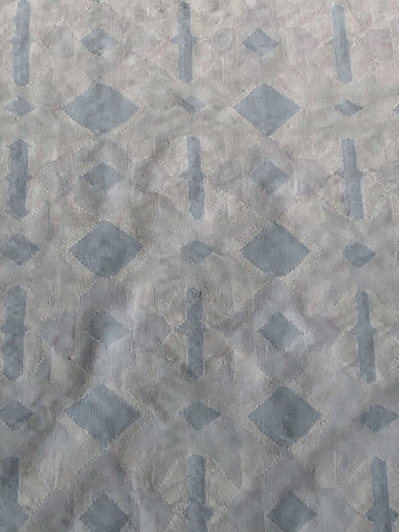 Rectangular cotton rug with fringes, 1980s 1466166