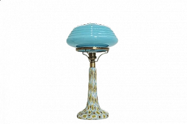 Hand-painted Murano glass table lamp, 1950s