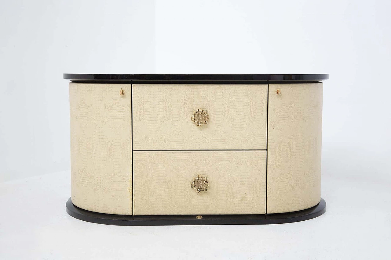 Roberto Cavalli chest of drawers in imitation reptile skin, 1990s 1466222