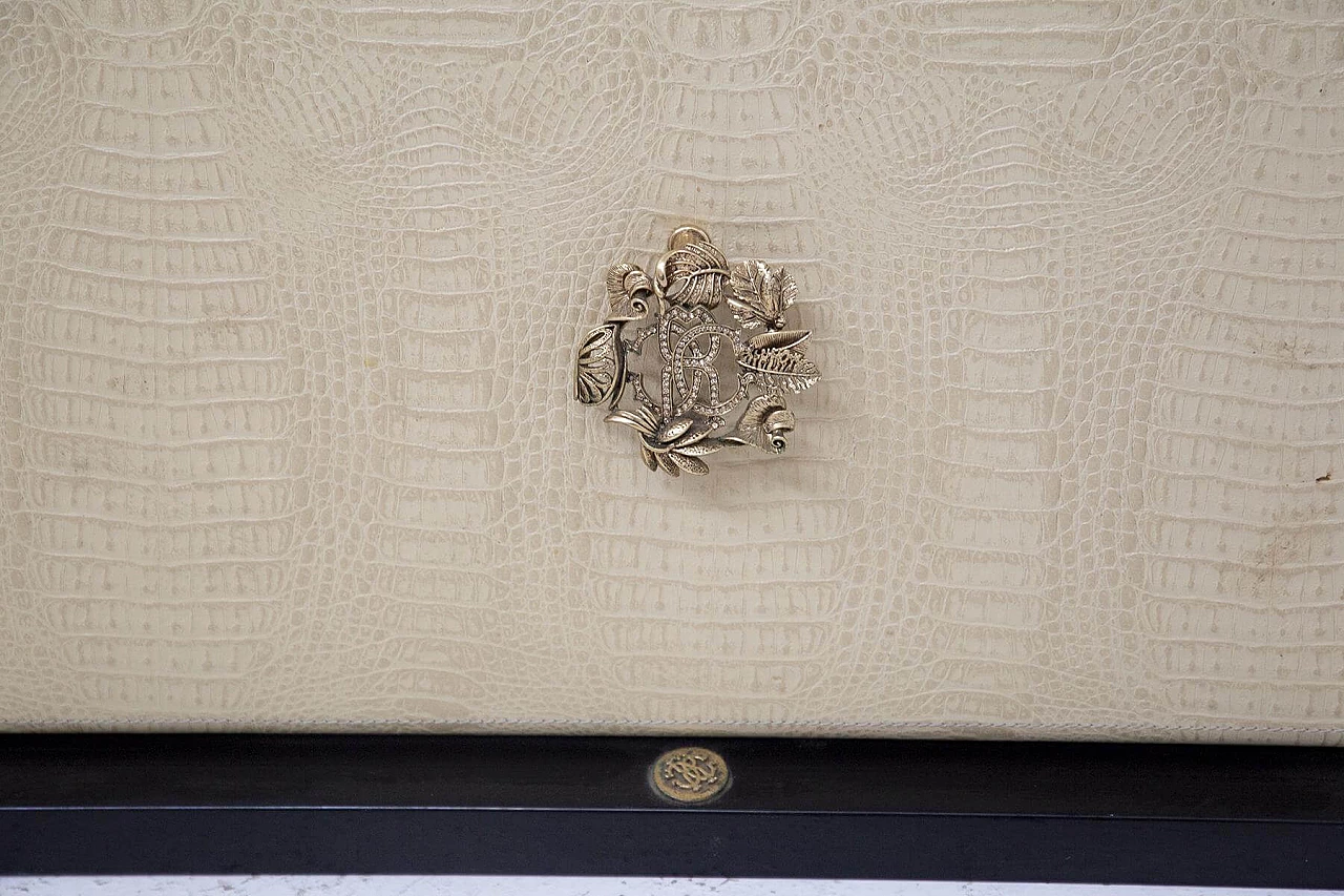 Roberto Cavalli chest of drawers in imitation reptile skin, 1990s 1466225