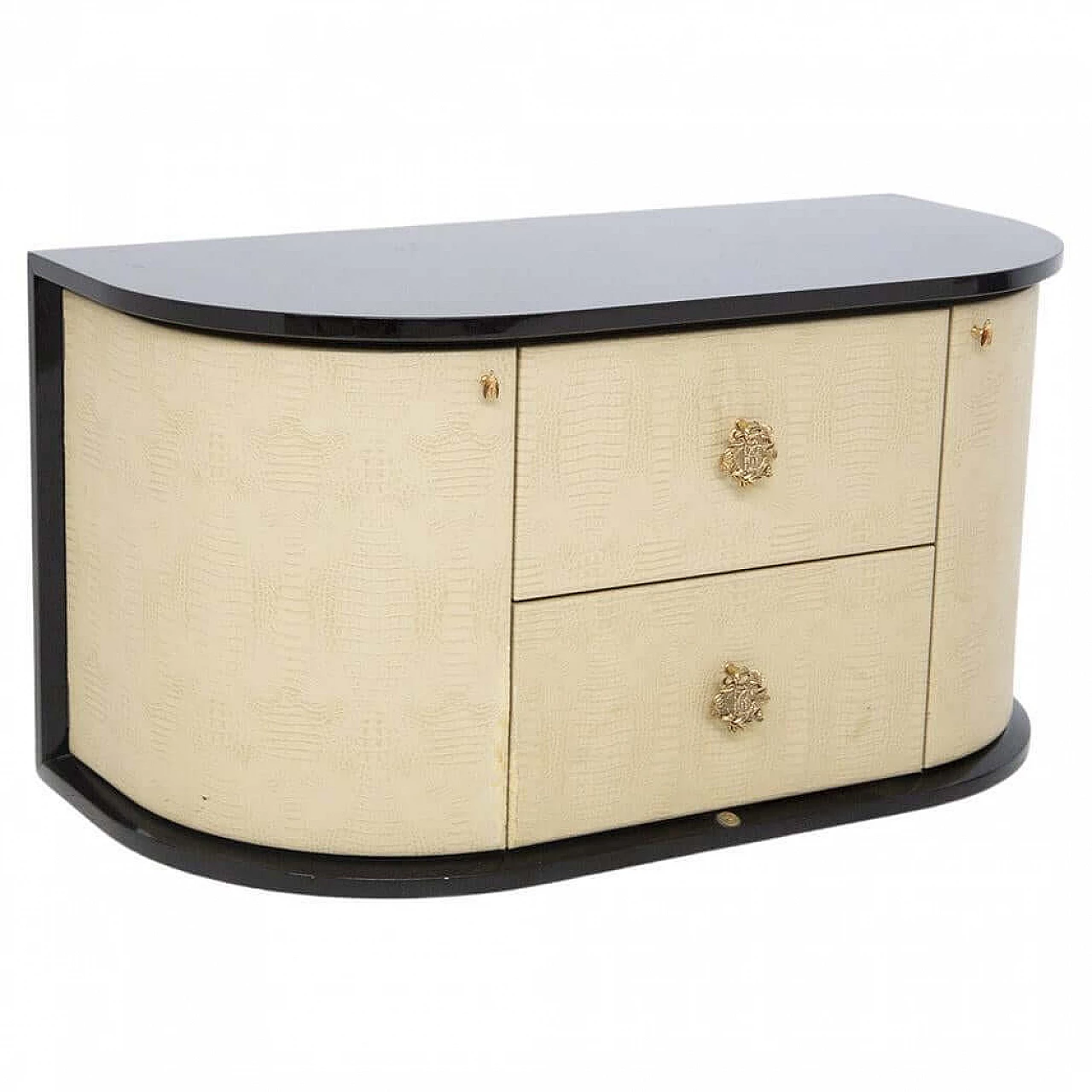 Roberto Cavalli chest of drawers in imitation reptile skin, 1990s 1466228