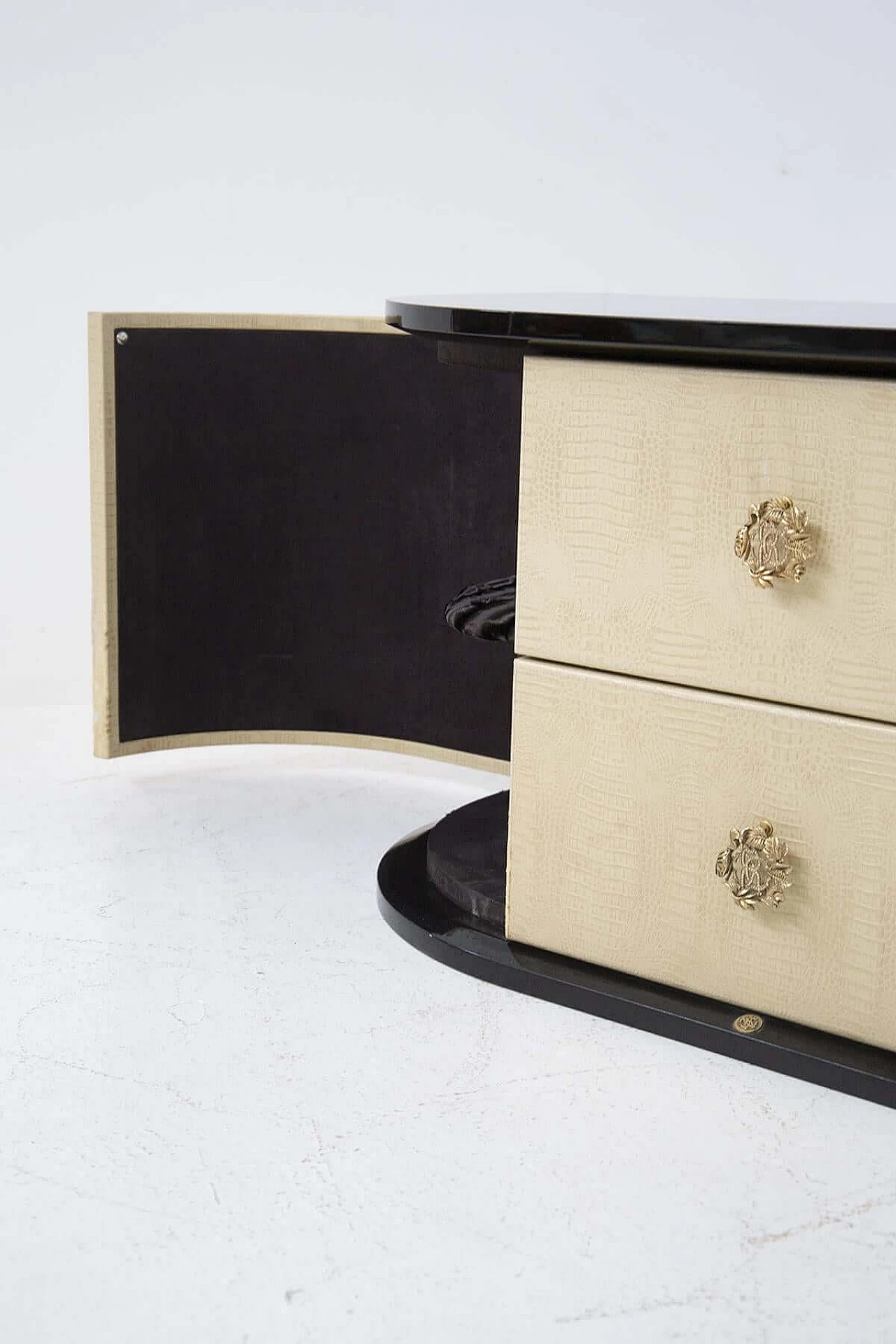 Roberto Cavalli chest of drawers in imitation reptile skin, 1990s 1466230