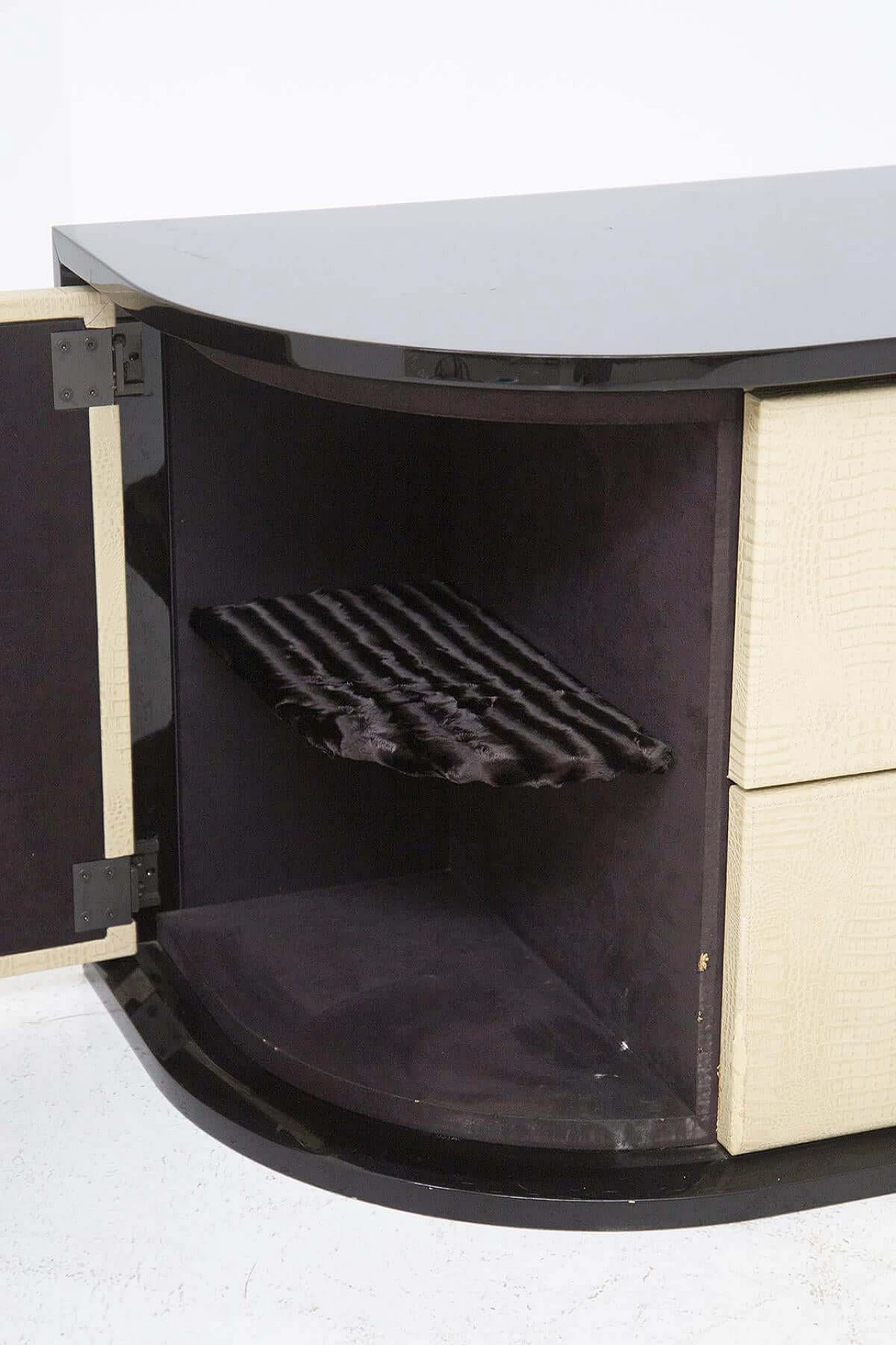 Roberto Cavalli chest of drawers in imitation reptile skin, 1990s 1466231