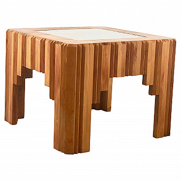 Coffee table in different sorts of wood by Paul Follot, 1920s