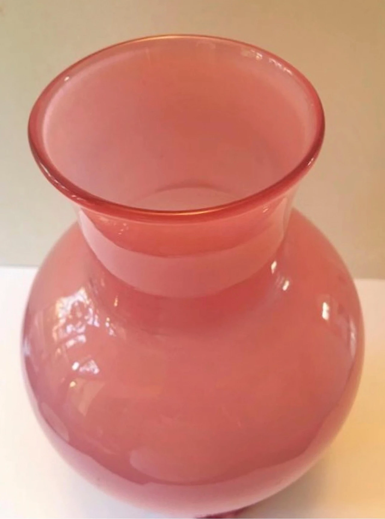 Vaso serie Opalini rosa di Venini, 1952 1466418