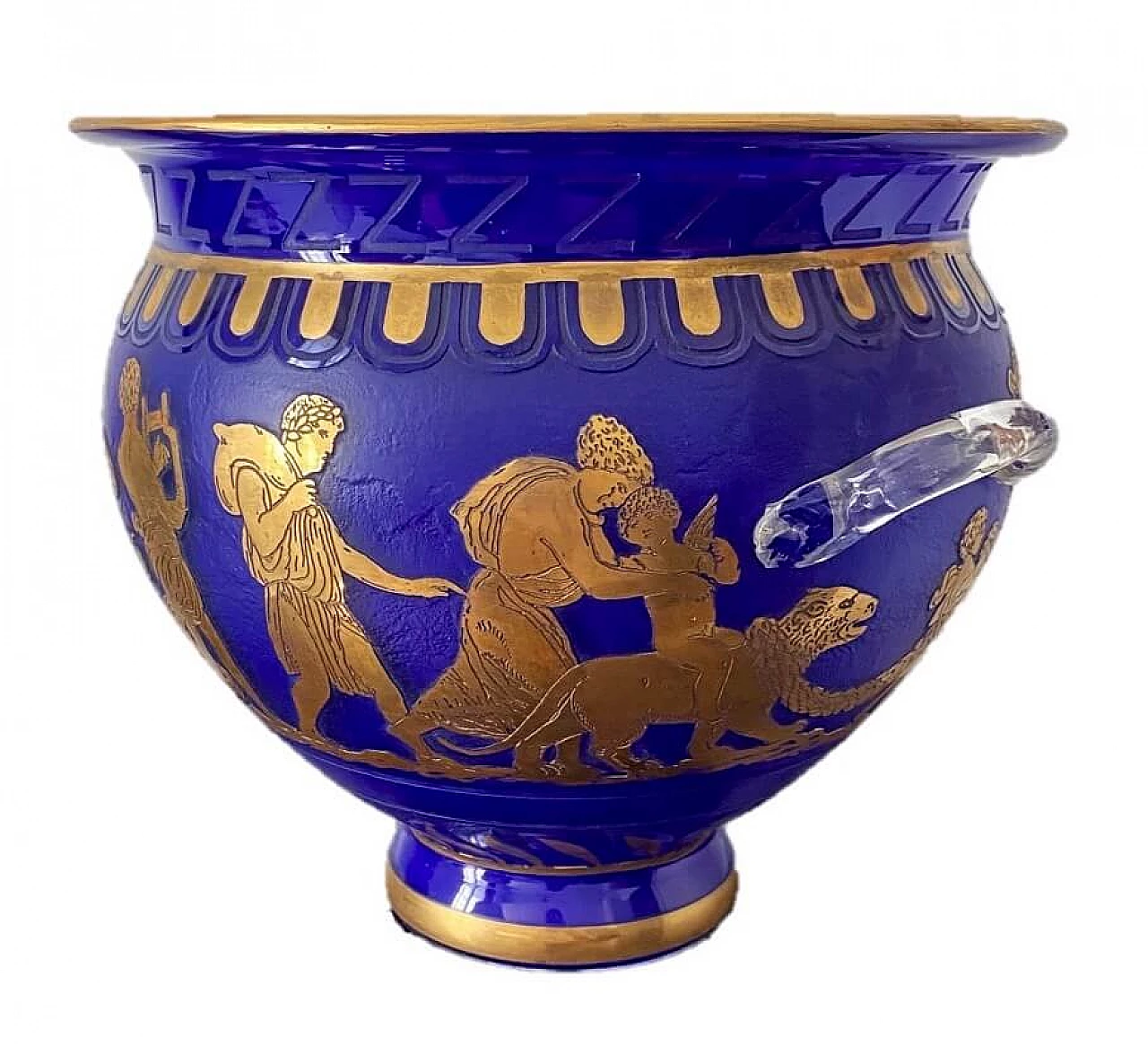 Blue Loetz glass vase with gold decoration, 1920s 1466503