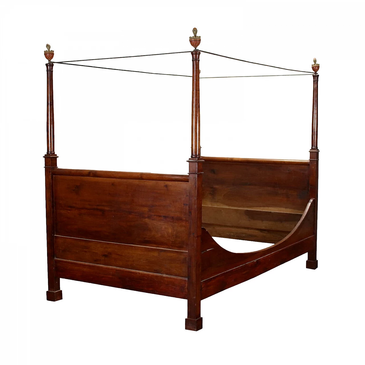 Piedmontese Empire bed in wood and wrought iron, 19th century 1466780