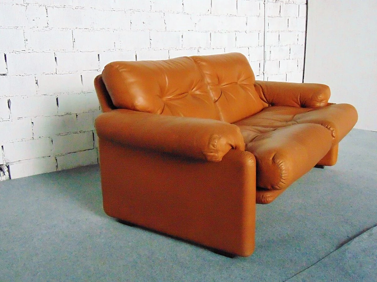 Coronado leather sofa by Tobia Scarpa for B&B Italia, 1970s 1467088
