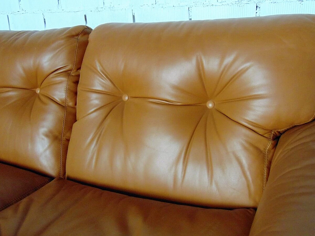 Coronado leather sofa by Tobia Scarpa for B&B Italia, 1970s 1467090