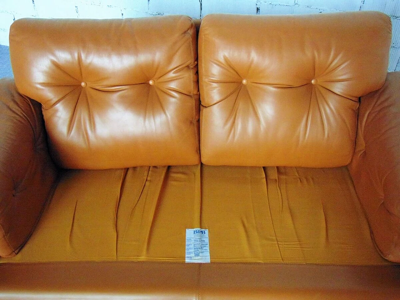 Coronado leather sofa by Tobia Scarpa for B&B Italia, 1970s 1467091