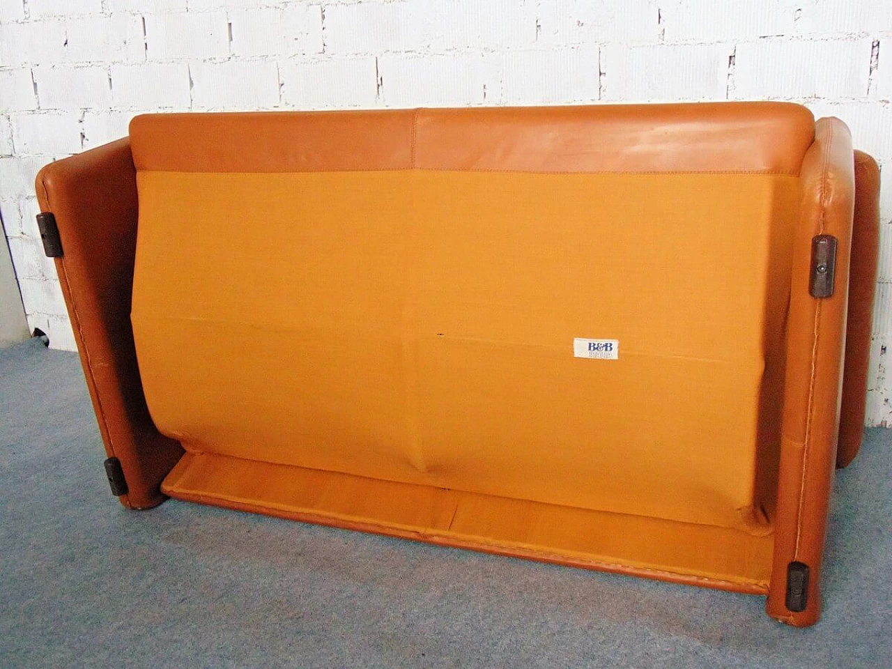 Coronado leather sofa by Tobia Scarpa for B&B Italia, 1970s 1467093
