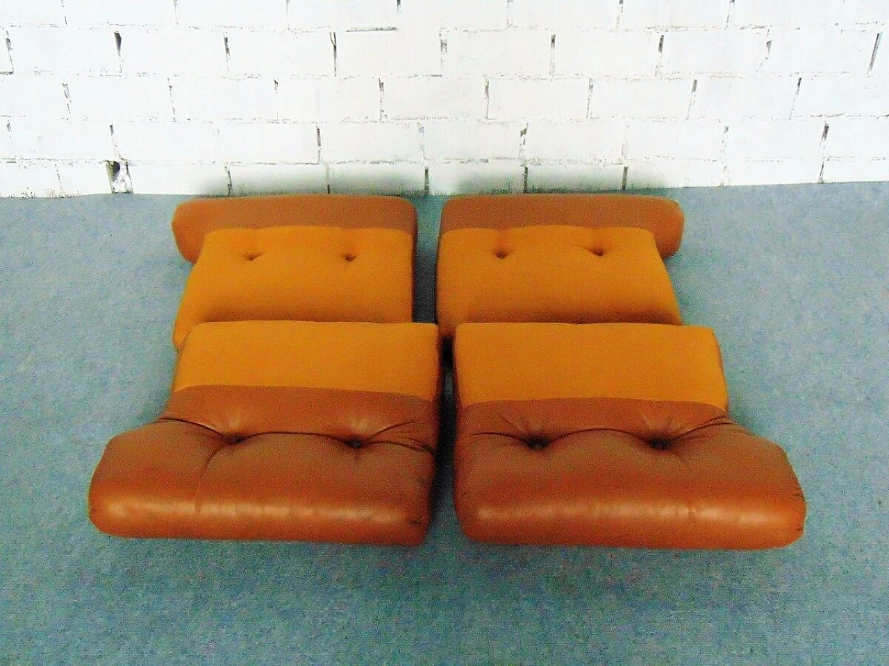 Coronado leather sofa by Tobia Scarpa for B&B Italia, 1970s 1467094