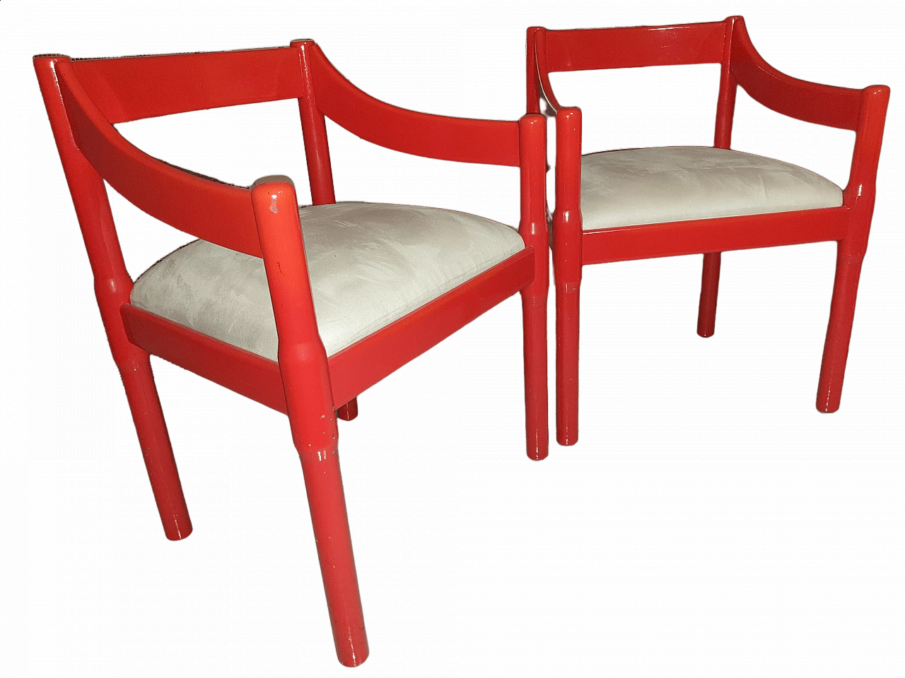 Pair of Carimate armchairs by Vico Magistretti for Artemide, 1960s 1467167