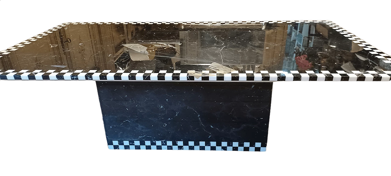 Tavolino UP&UP in marmo nero di Marquinia, anni '70 1467168