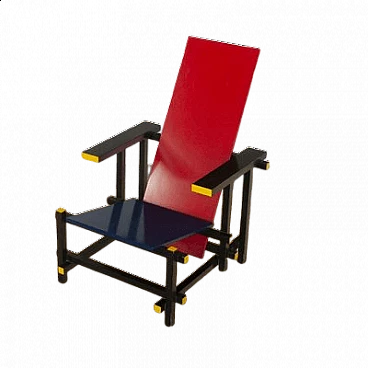 Rood Blauwe armchair by Gerrit Thomas Rietveld for Cassina, 1960s