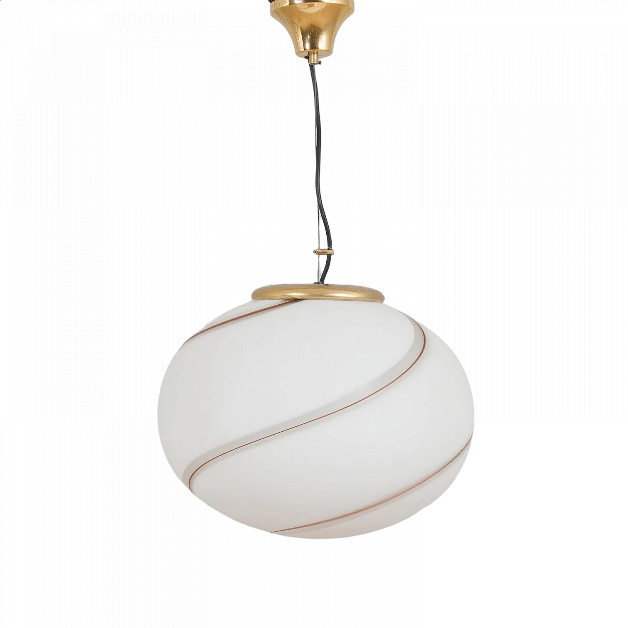 Pendant lamp in Murano glass and brass by Venini, 70s 1468223