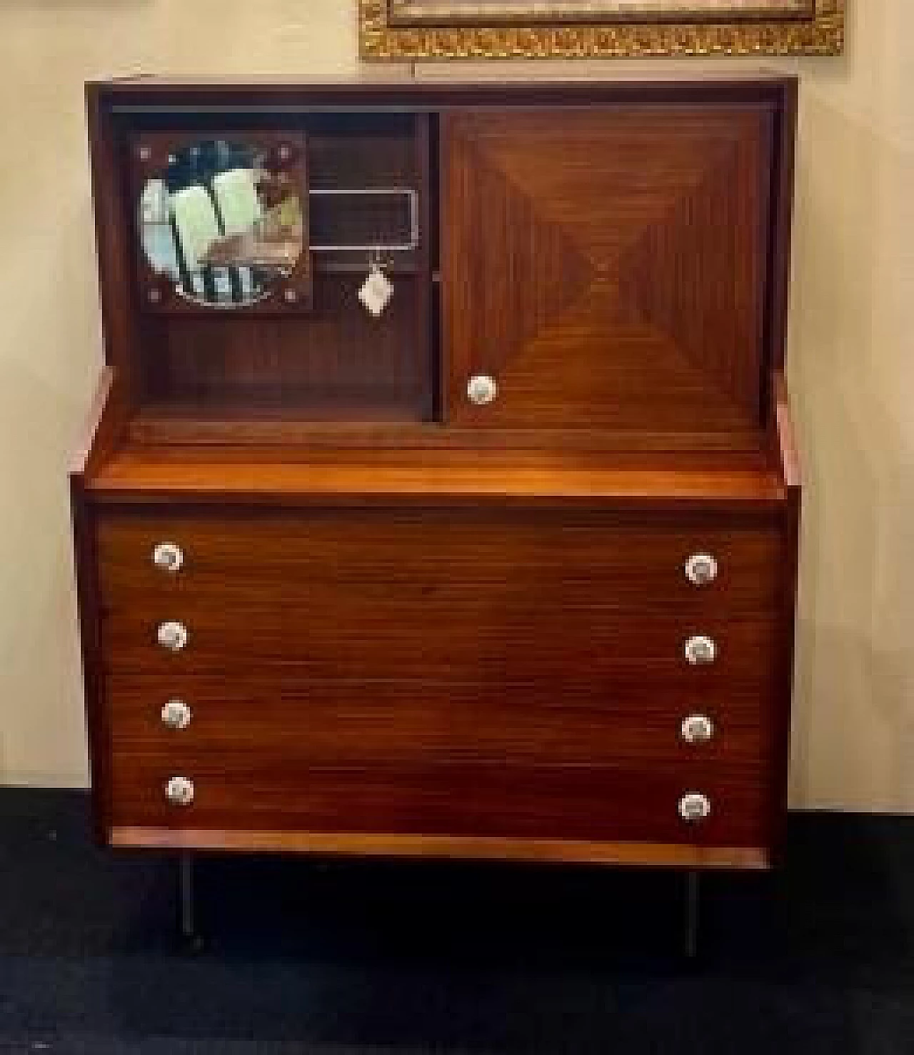 Cassettone con petineuse di George Coslin per 3V, anni '50 1468345