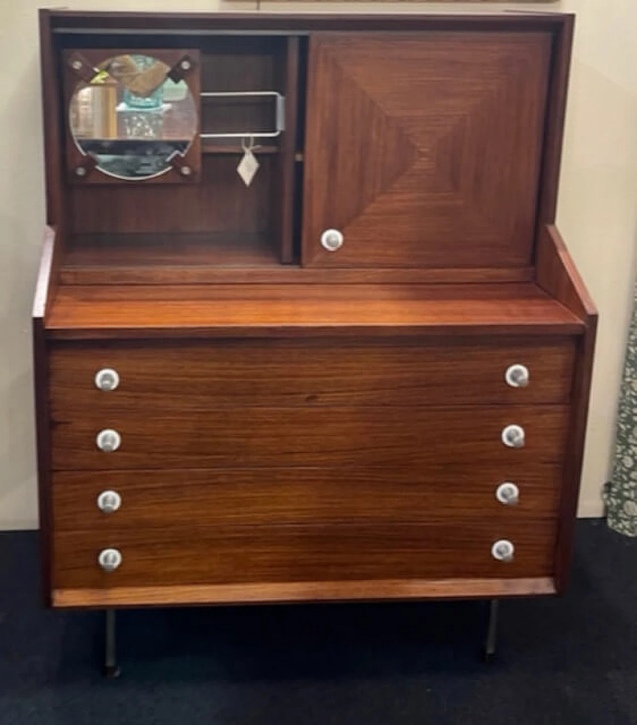 Cassettone con petineuse di George Coslin per 3V, anni '50 1468358