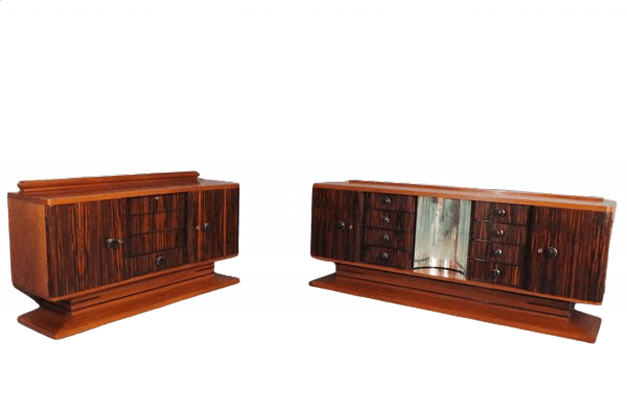 Pair of ebony sideboards, 1940s 1468631