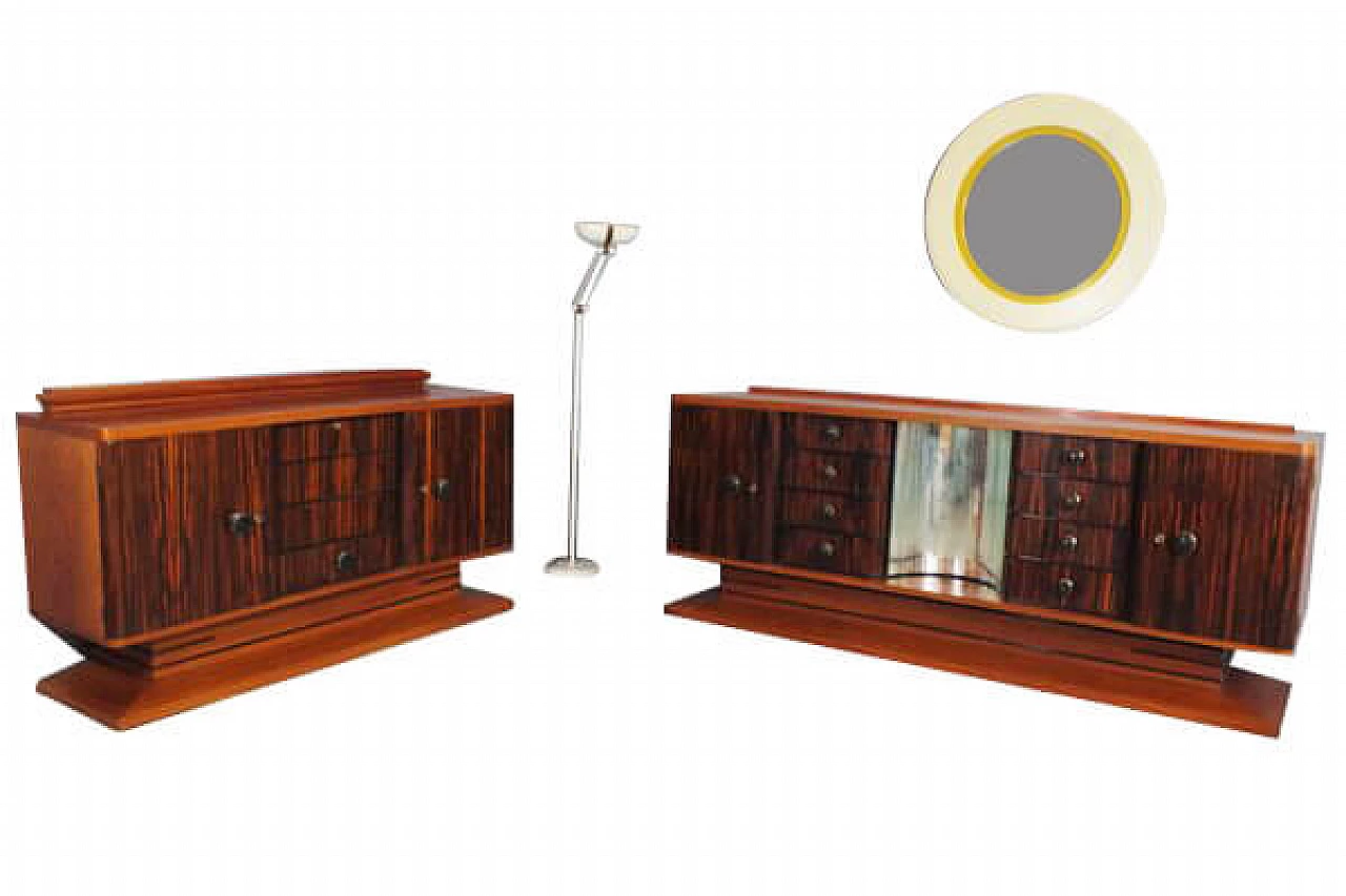 Pair of ebony sideboards, 1940s 1469151