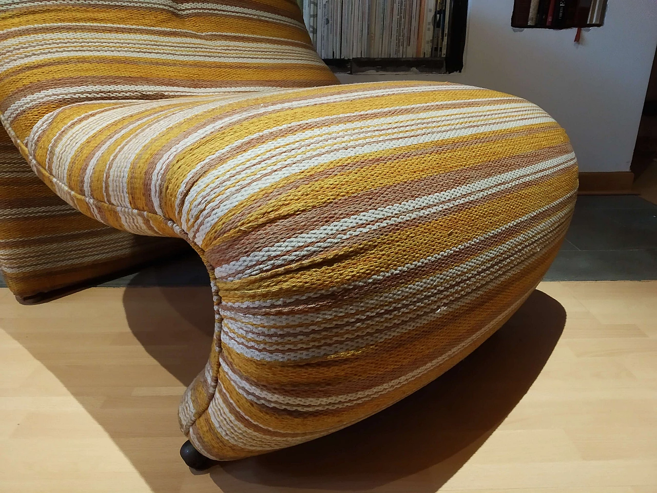 Bruco armchair upholstered in fabric, 1960s 1469208