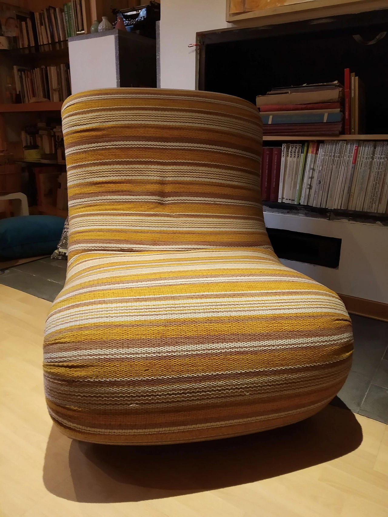 Bruco armchair upholstered in fabric, 1960s 1469209
