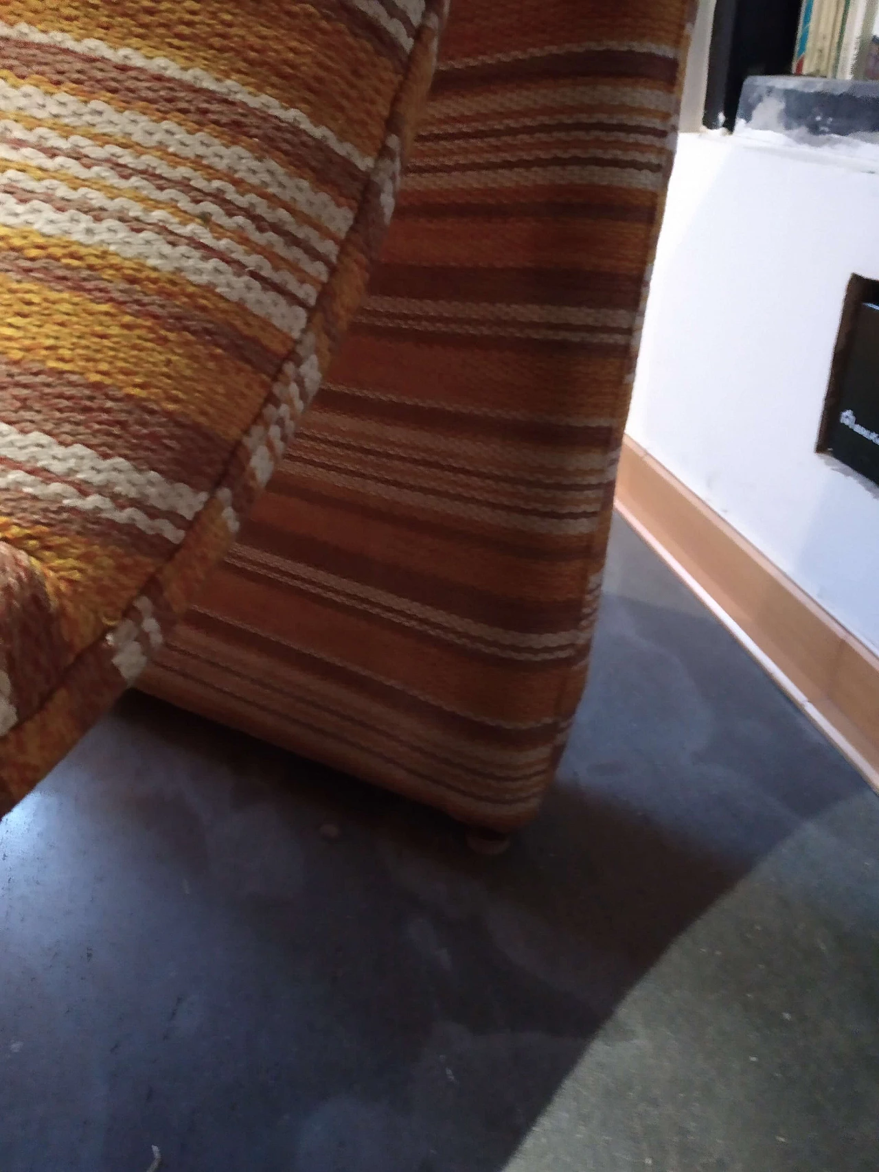 Poltrona Bruco rivestita in tessuto, anni '60 1469220