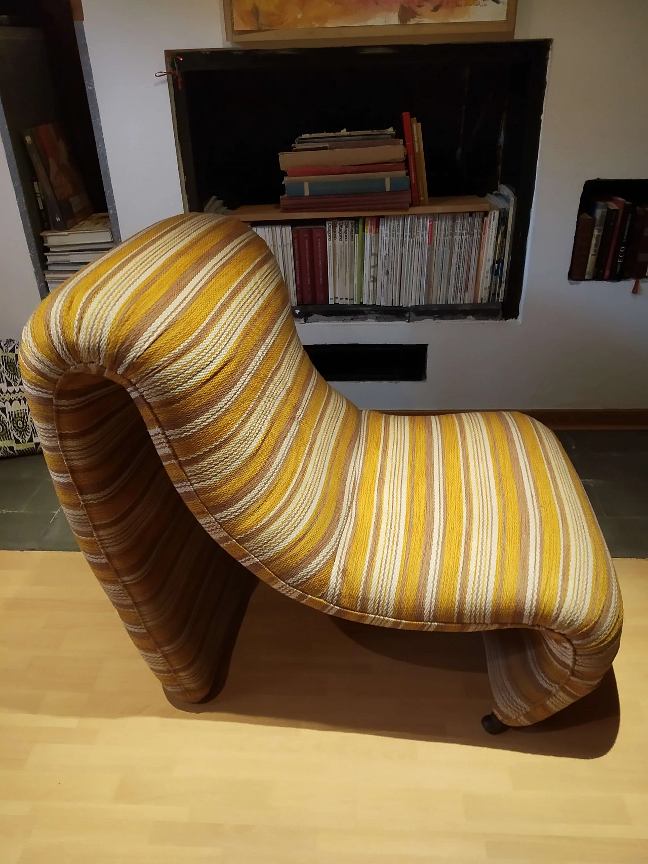 Bruco armchair upholstered in fabric, 1960s 1469227