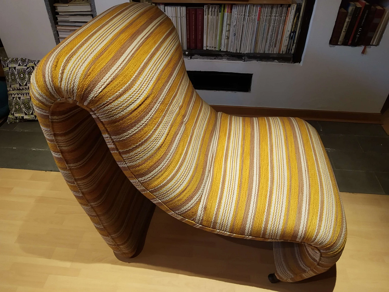 Bruco armchair upholstered in fabric, 1960s 1469228