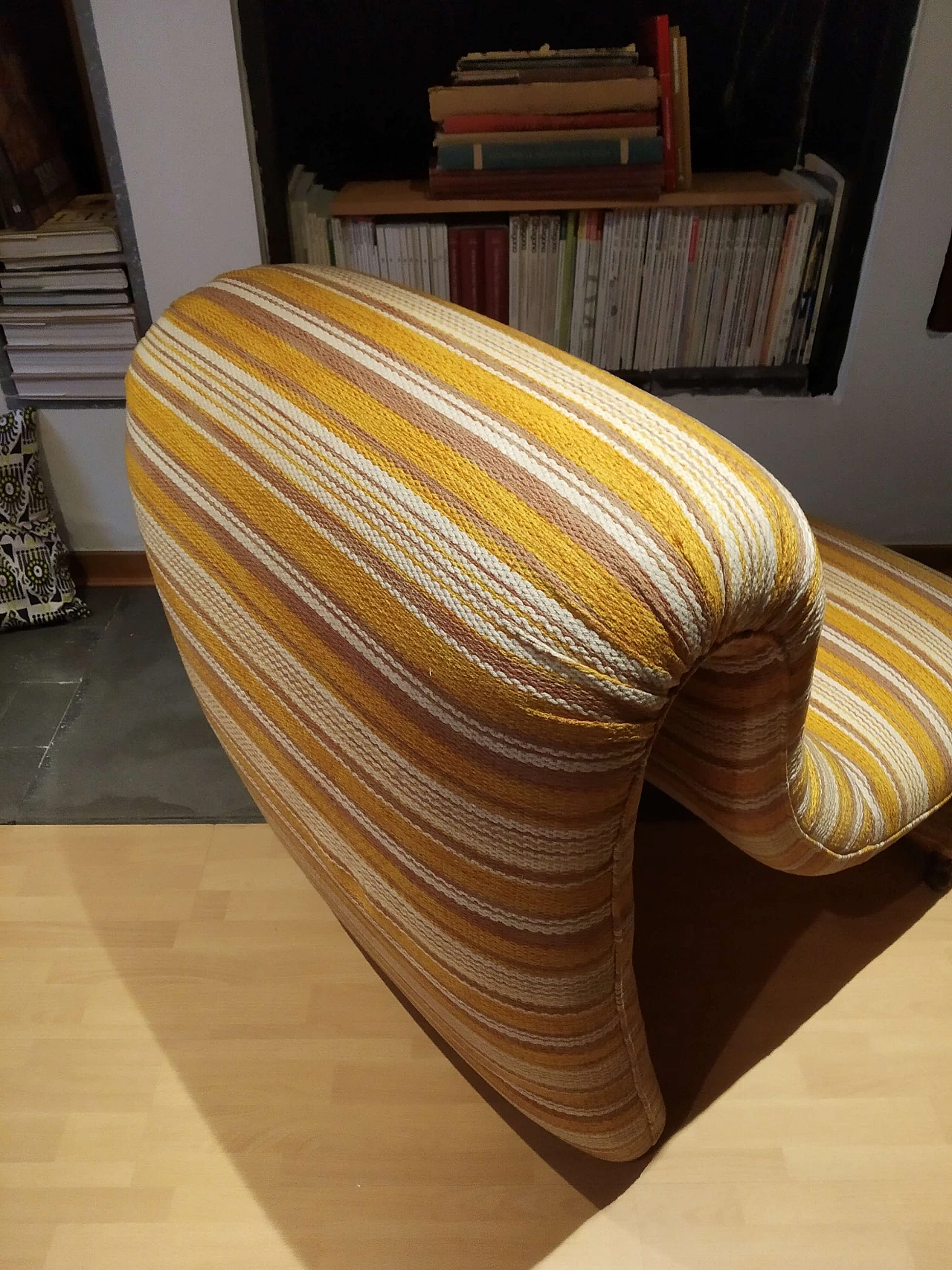 Bruco armchair upholstered in fabric, 1960s 1469243
