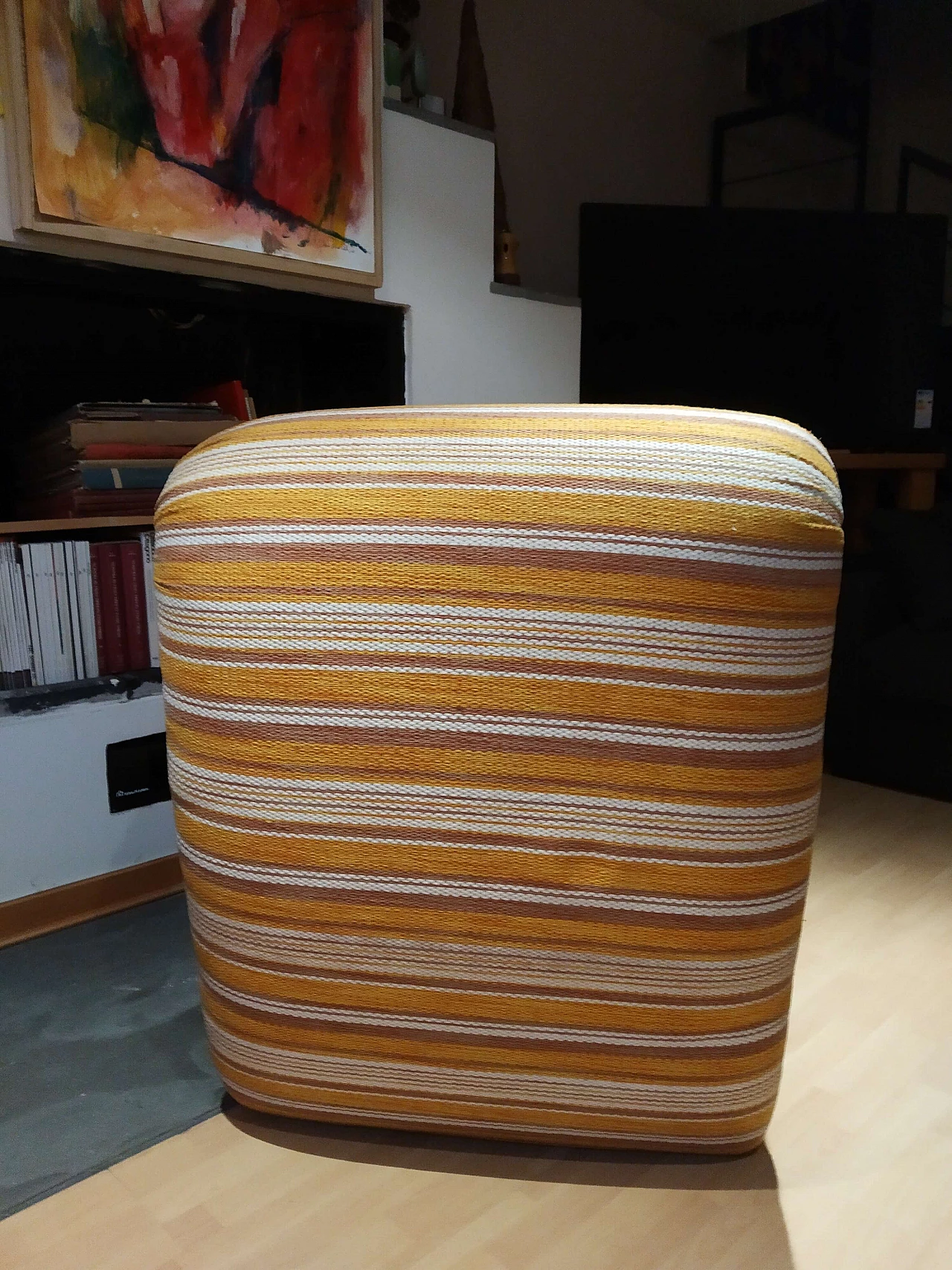 Poltrona Bruco rivestita in tessuto, anni '60 1469246