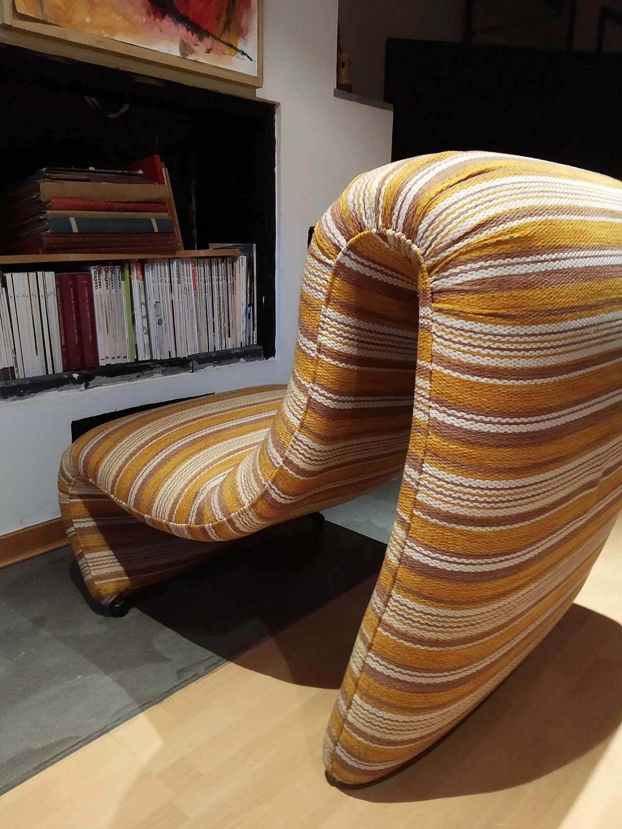 Bruco armchair upholstered in fabric, 1960s 1469253