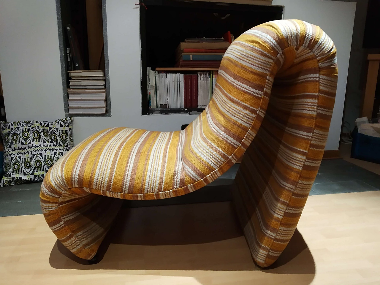 Bruco armchair upholstered in fabric, 1960s 1469266