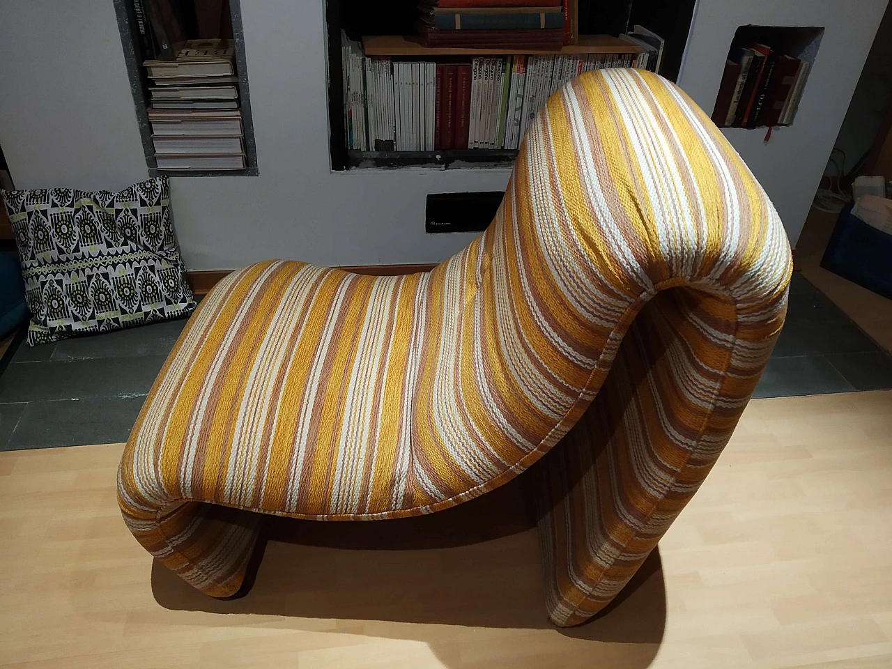 Bruco armchair upholstered in fabric, 1960s 1469269