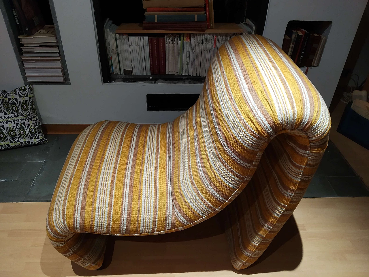 Bruco armchair upholstered in fabric, 1960s 1469272