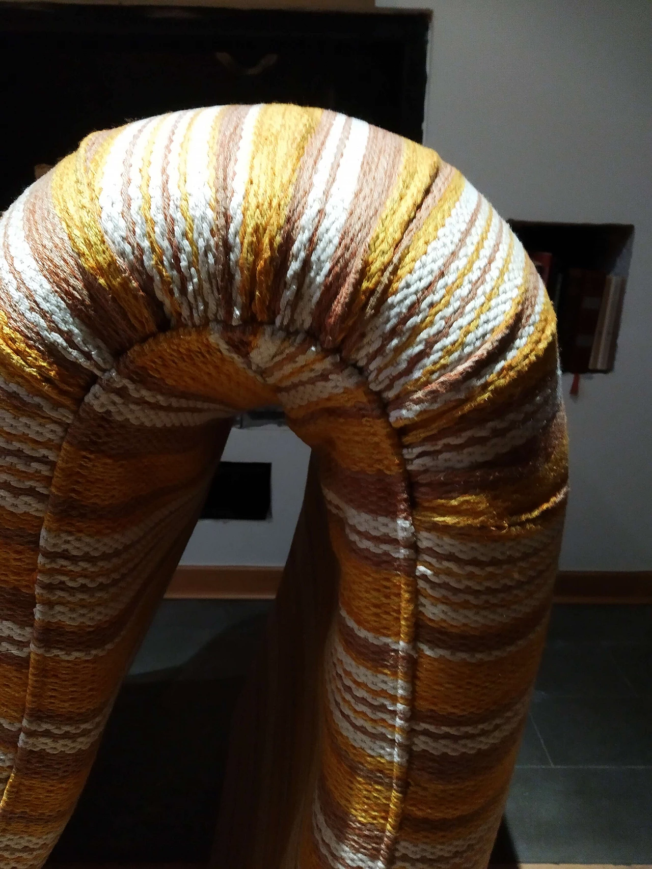 Poltrona Bruco rivestita in tessuto, anni '60 1469280