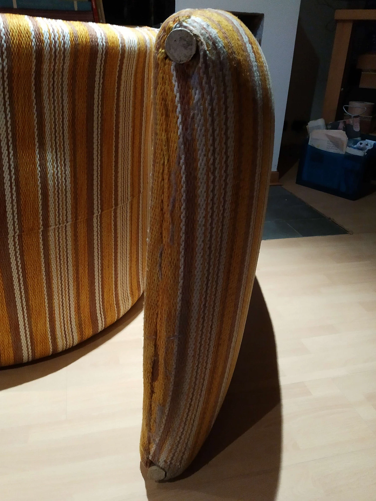 Poltrona Bruco rivestita in tessuto, anni '60 1469287