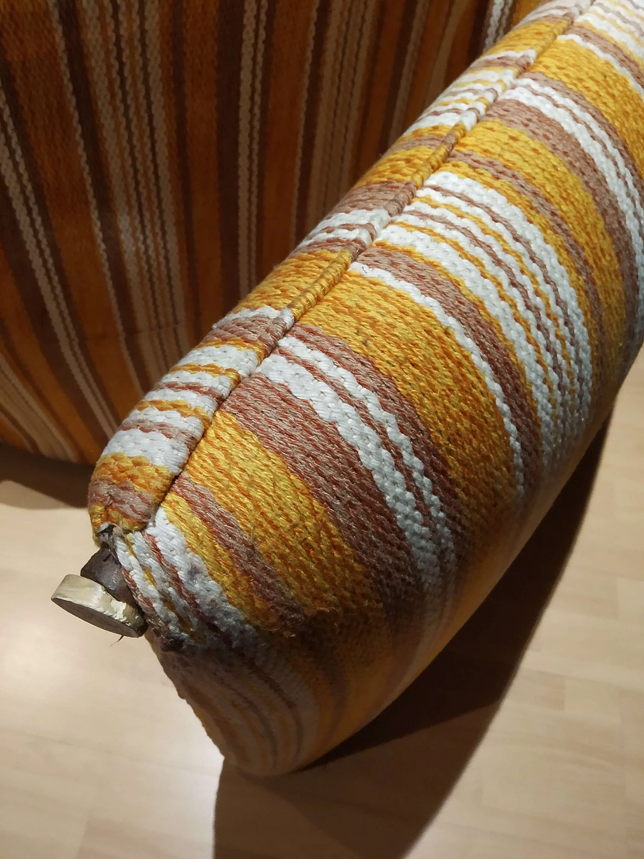 Poltrona Bruco rivestita in tessuto, anni '60 1469301