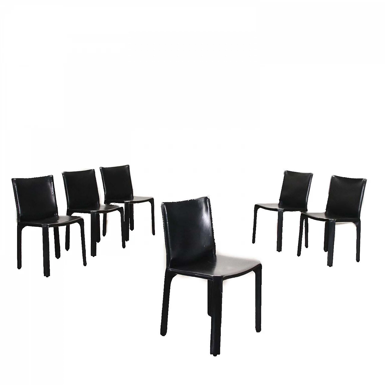 6 Chairs Cab 412 Mario Bellini for Cassina, '70s 1469620