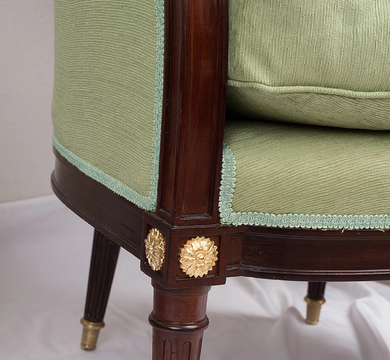 Pair of Napoleon III style armchairs in mahogany, 19th century 1469906