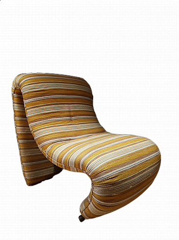 Bruco armchair upholstered in fabric, 1960s