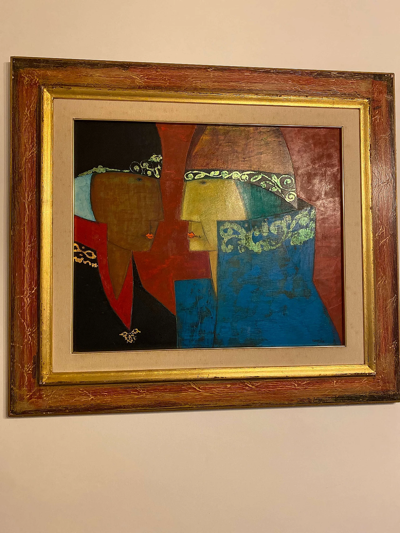 Olio su tela di Figure di Lucio Spezia, anni '80 1470075