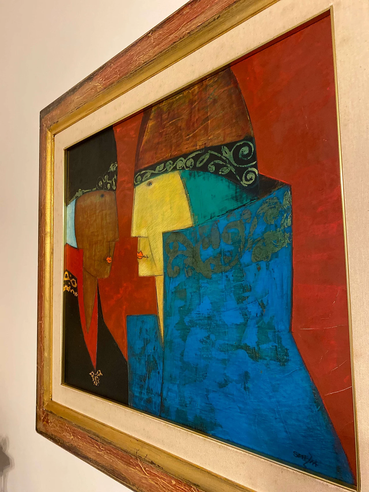 Olio su tela di Figure di Lucio Spezia, anni '80 1470076