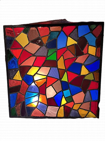 Large Harlequin stained glass window, 1950s