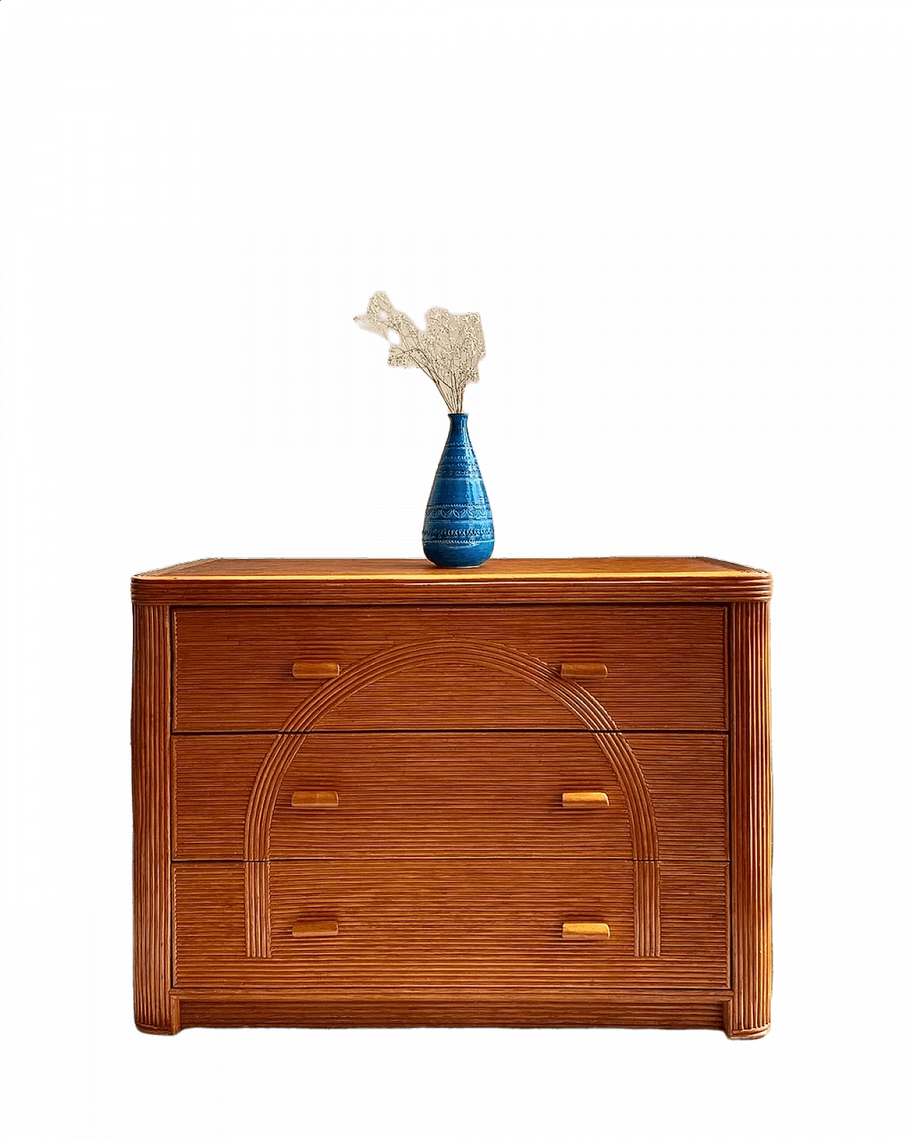 Cassettiera in vimini di Vivai del Sud, anni '70 1470687