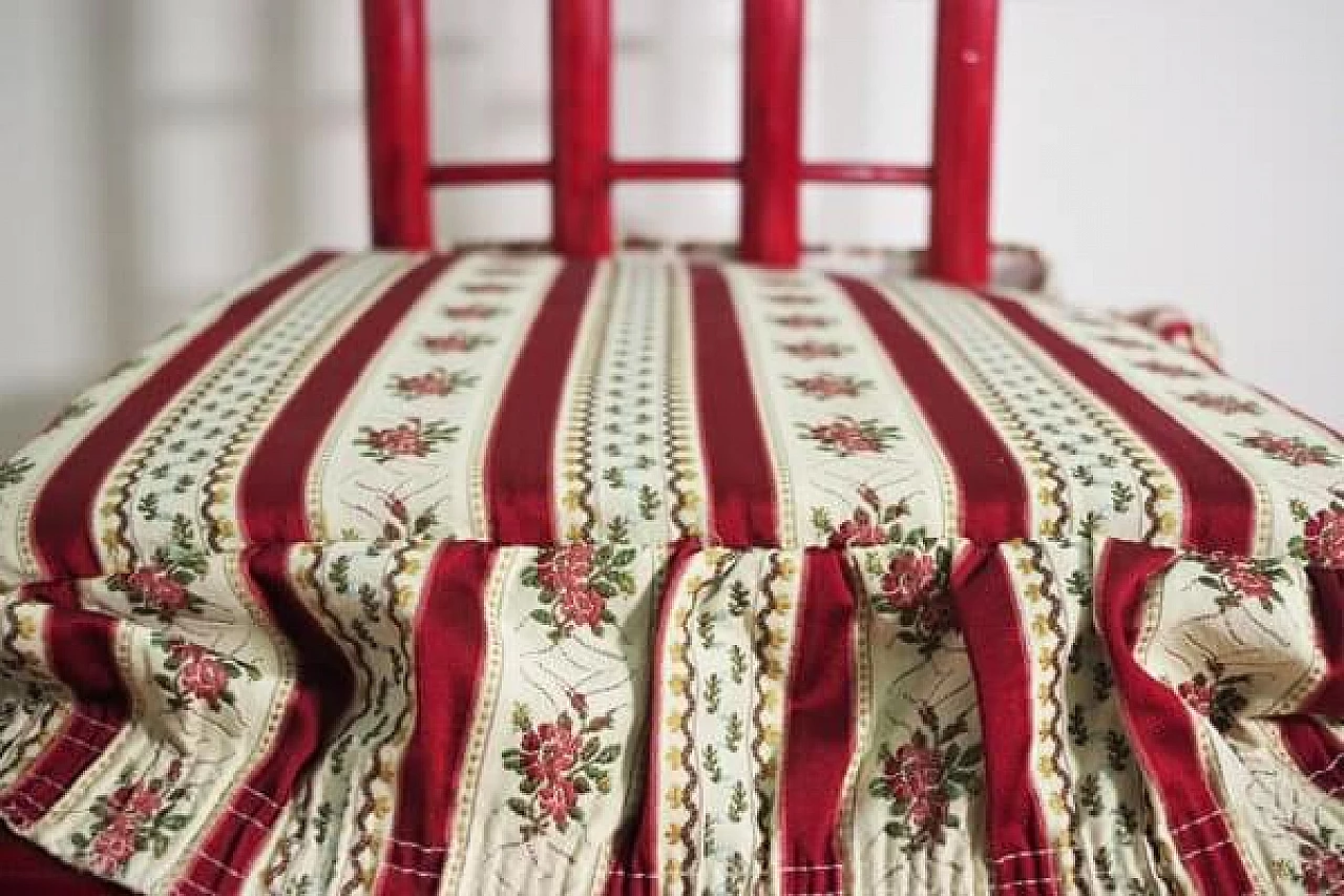 6 Chairs and table in red bamboo by Arturo Pozzoli, 1980s 1470734